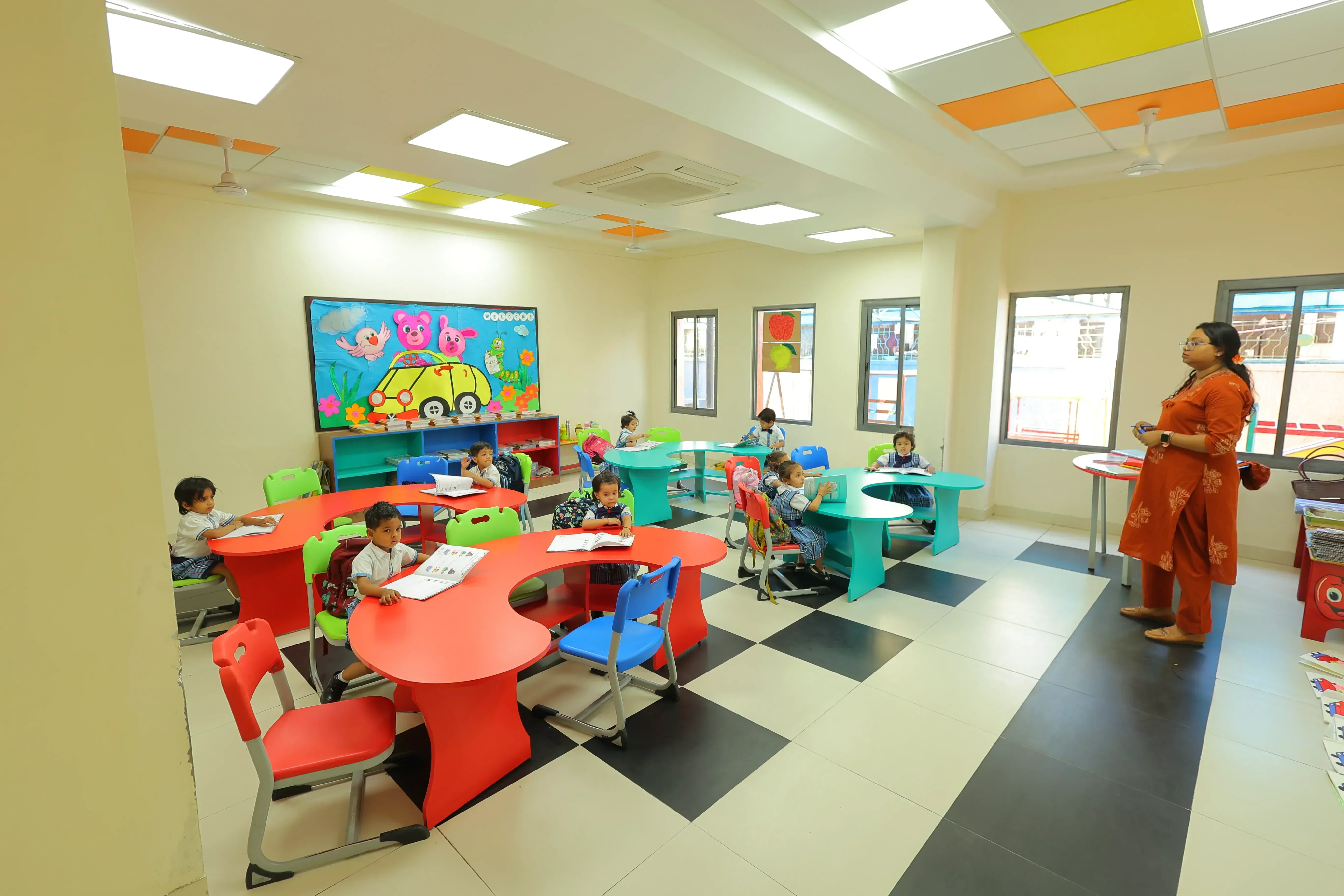 Early years classroom with teacher