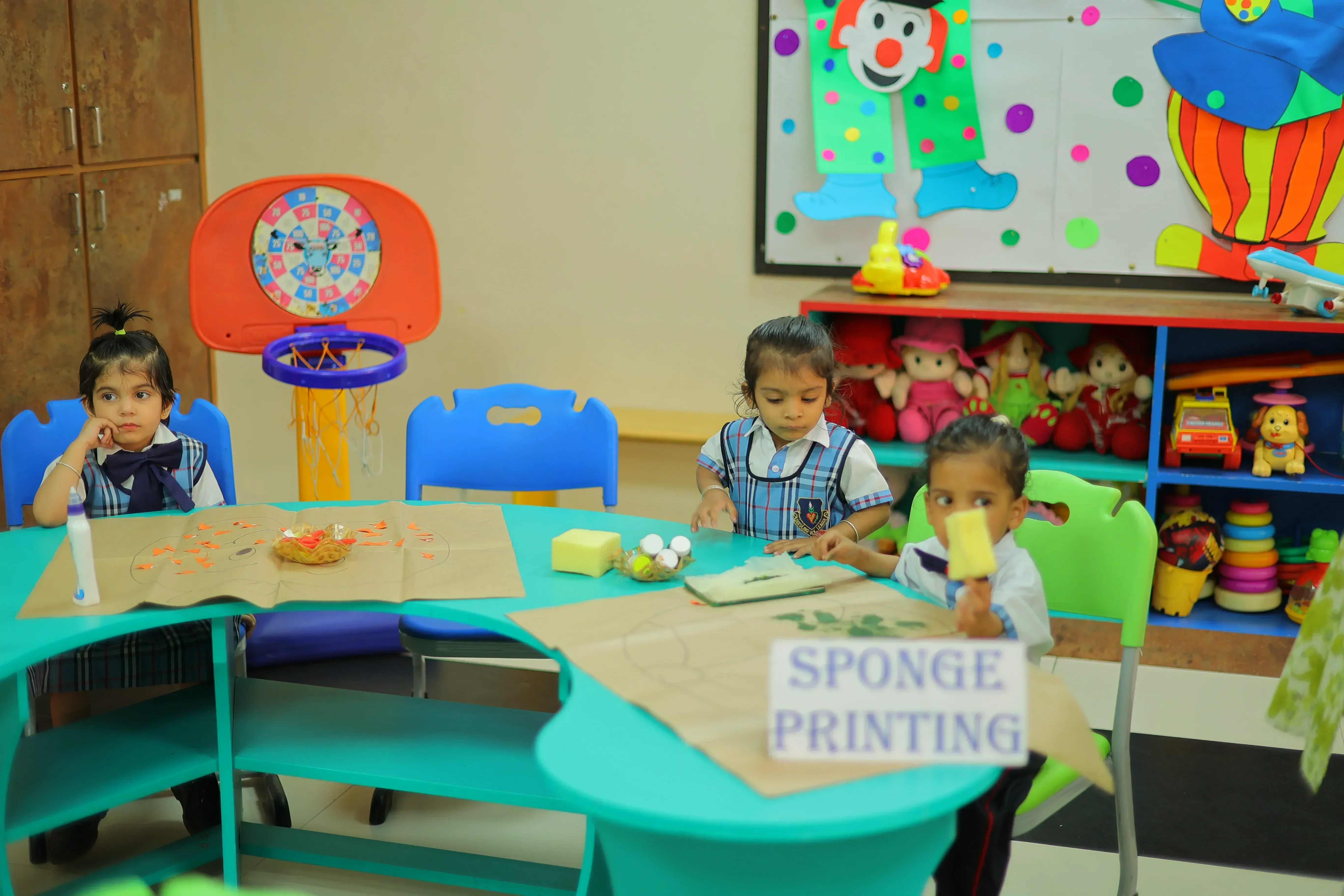 Children doing arts and crafts